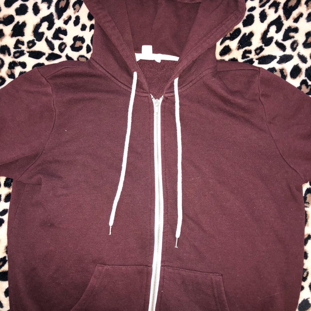 Forever21 burgandy zip up
